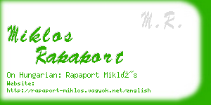 miklos rapaport business card